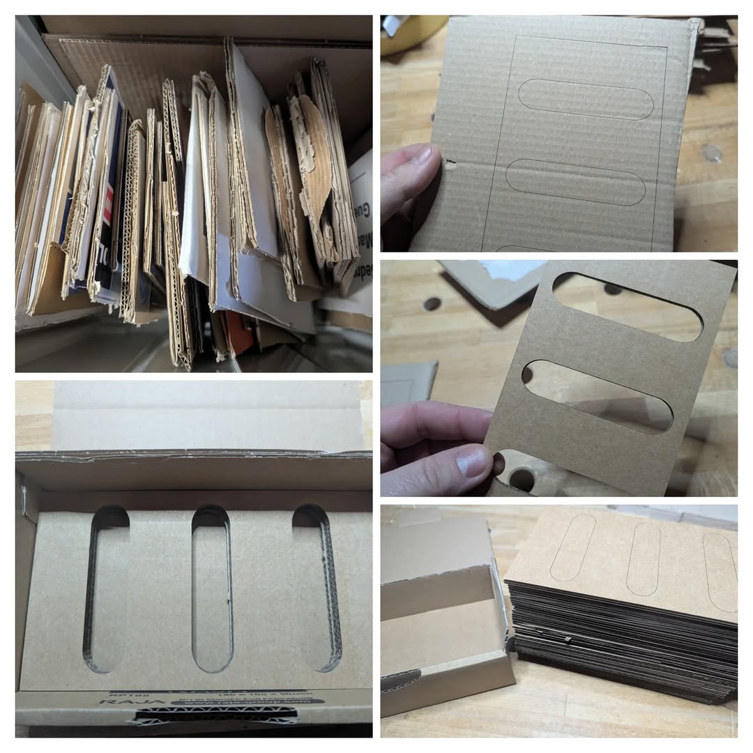 Finally, a sustainable way to deal with packaging... I've wanted to do this for a long time. Now to wind the #xylonguitars #g...