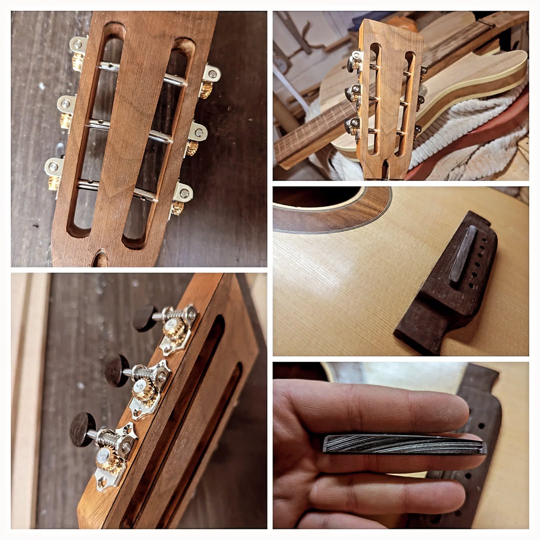 s/n:0001 is in her final dressing up stage... ❤️ #xylonguitargallery #xylonguitars #lutherie #acousticguitar #omguitar #custo...